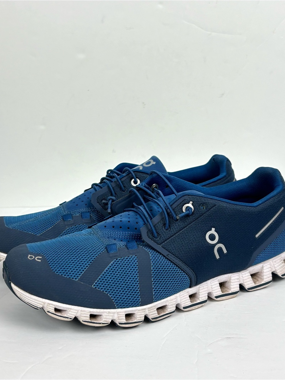 ON Cloud Mens 8 Blue Running Shoes Lightweight Sneakers Mesh Quick Lace Bungee - Picture 5 of 13